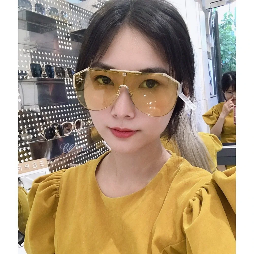 New Authentic Gucci Yellow Lens Sunglasses GG0584s 004